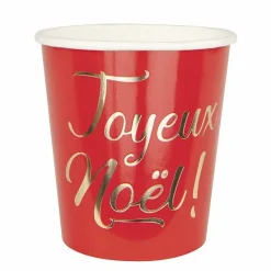 Badaboum 8 Gobelets En Carton Joyeux Noel 20Cl New