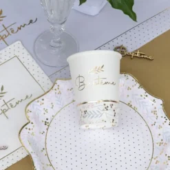 Best 10 Gobelets En Carton Sur Le Theme Bapt Me Luxe Theme Bapteme