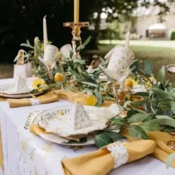 8 Gobelets En Carton Theme Mimosa Citrons Theme Cinema