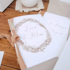 Best 10 Livrets De Messe Bapt Me Pampas Fleurs De Coton Theme Bapteme