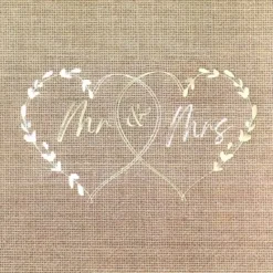 Badaboum 20 Serviettes En Papier Mariage Naturel 33 Cm X 33 Cm