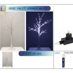 Badaboum Arbre Lumineux Paillet 144 Led Blanc Froid
