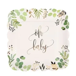 Best Assiette Oh Baby En Carton X 8 Pi Ces Theme D Co Baby Shower