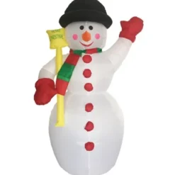 Badaboum Bonhomme De Neige Gonflable Avec Bonnet Echarpe Et Balai 180Cm Best