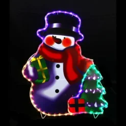 Badaboum Bonhomme De Neige Lumineux 72 Led Multicolore New