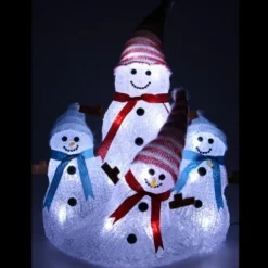 Badaboum Bonhomme De Neige Lumineux Acrylique X 4 Pi Ces Hot
