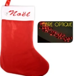 Badaboum Botte De Noel Lumineuse Fibre Optique Outlet