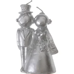 Badaboum Bougie Mariage Mr Mrs Argent