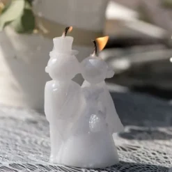 Badaboum Bougie Mariage Mr Mrs Blanche