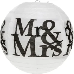 Badaboum Boule Lanterne En Papier Mr Mrs 20Cm X 2 Pi Ces