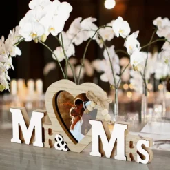 Badaboum Centre De Table & Cadre Photo Mr & Mrs