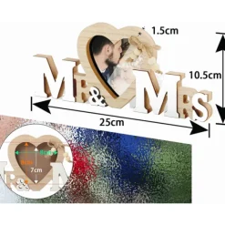 Badaboum Centre De Table & Cadre Photo Mr & Mrs