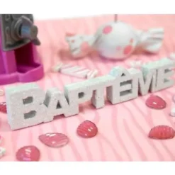 Best Centre De Table Bapt Me Paillet Blanc Theme Bapteme