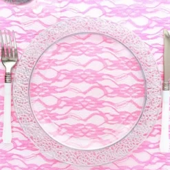 New Chemin De Table Dentelle R Tro Fuchsia Theme Dentelle