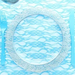 Best Chemin De Table Dentelle R Tro Turquoise Theme Dentelle