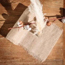 Discount Chemin De Table En Jute Chevron Naturel Theme Jute