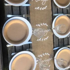 New Chemin De Table En Jute Mariage Theme Jute