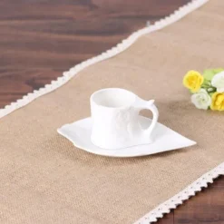 New Chemin De Table Jute Et Dentelle Champetre 28 Cm X 5 M Tres Theme Dentelle