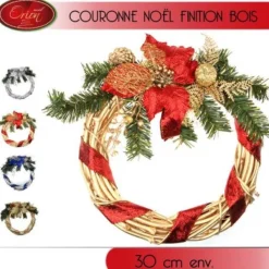 Badaboum Couronne De Noel Originale En Bois 30 Cm Sale