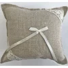 Coussin Porte Alliance En Jute Dentelle Theme Jute