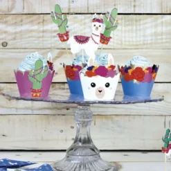 Best Cupcake Wrappers Baby Lama X6Pcs Theme D Co Baby Shower