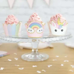 Cupcake Wrappers Baby Licorne X6Pcs Theme D Co Baby Shower