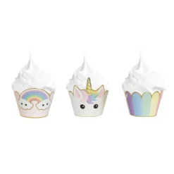 Cupcake Wrappers Baby Licorne X6Pcs Theme D Co Baby Shower