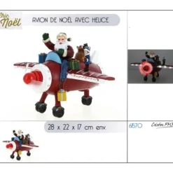 Badaboum Decoration De Noel Avion Lumineux Avec H Lice Joyeux Noel Outlet