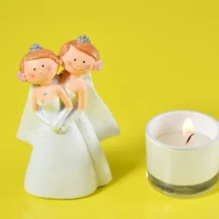 Badaboum Figurine Mariage Mrs Mrs Blanc