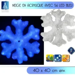 Badaboum Flocon De Neige Lumineux De Noel Acrylique 56 Led Hot