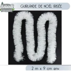 Badaboum Guirlande De Noel Blanche Iris E