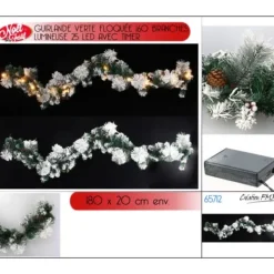 Badaboum Guirlande Floqu Verte & Lumineuse 1M80 25 Led Clearance