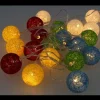 Badaboum Guirlande Lumineuse A Pile 20 Led Boules En Coton Multicolore Best