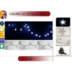 Badaboum Guirlande Lumineuse Noel Flocon De Neige 40 Led Hot
