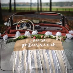 Best Kit Voiture Mariage Romantique Jute Et Dentelle Theme Dentelle