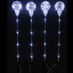 Badaboum Lampe Lumineuse 80 Led Blanc Sur Piquet X 4 Pi Ces Online