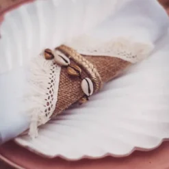 Badaboum Lot De 4 Ronds De Serviette Coquillage Sale