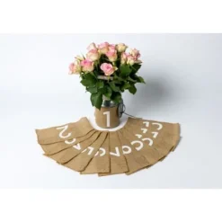 Sale Marque Table En Jute 12 Num Ros Theme Jute