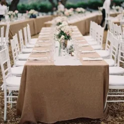 Sale Nappe En Jute Rectangle Pas Cher 150 Cm X 250 Cm Theme Jute