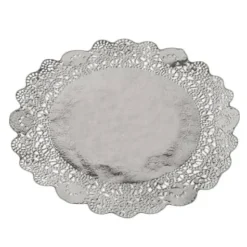 Napperon Dentelle Argent 11.5Cm X 10 Pi Ces Theme Dentelle