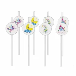 Sale Paille Licornes 20Cm X8Pcs Theme Licorne