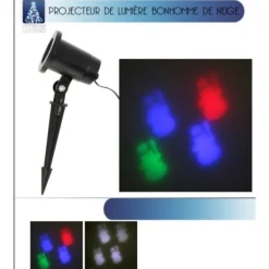 Badaboum Projecteur Led Lumineux Bonhomme De Neige Clearance