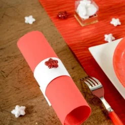 Badaboum Rond De Serviette Blanc En Carton X 6 Pi Ces Online