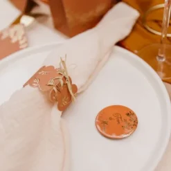 Badaboum Rond De Serviette Jolius Brins Terracotta X 10 Pi Ces Best