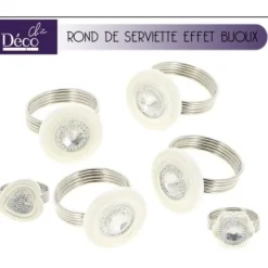 Badaboum Rond De Serviette Mariage Bijoux X 4 Pi Ces New