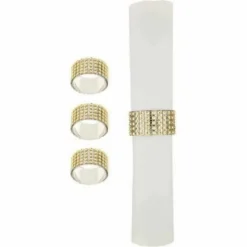 Badaboum Rond De Serviette Mariage Strass En Or X 100 Pi Ces Online