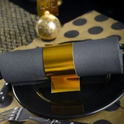 Badaboum Rond De Serviette Or M Tallis En Carton X 10 Pi Ces Clearance