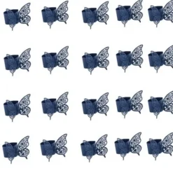 Badaboum Rond De Serviette Papillon Bleu Marine X 20 Pi Ces Clearance