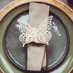 Badaboum Rond De Serviette Papillon Ivoire X 20 Pi Ces Best