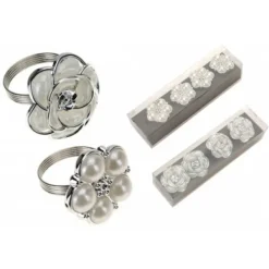 Badaboum Ronds De Serviette Fleurs X4 Clearance